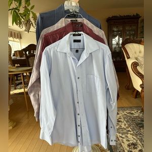 4 Long Sleeve Button up shirts (minor stains or discoloring)